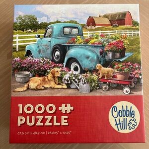 1000 piece Flower Truck jigsaw puzzle by Cobble Hill.